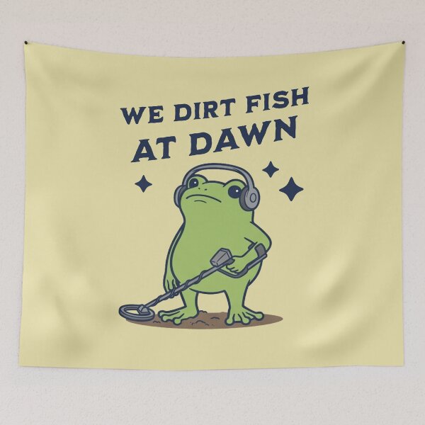 Item preview, We Dirt Fish At Dawn Metal Detecting Frog designed and sold by d247.