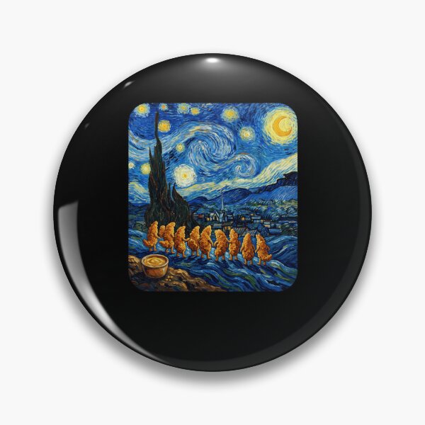 Item preview, Starry Night Chicken Nugget Art Parody designed and sold by snowry.