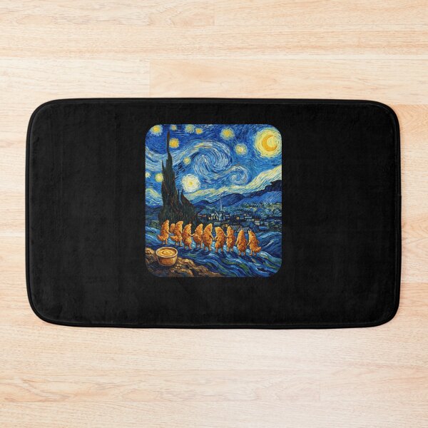 Item preview, Starry Night Chicken Nugget Art Parody designed and sold by snowry.