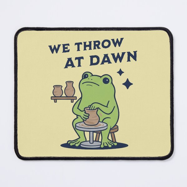Item preview, We Throw At Dawn Funny Frog Pottery Artist designed and sold by d247.