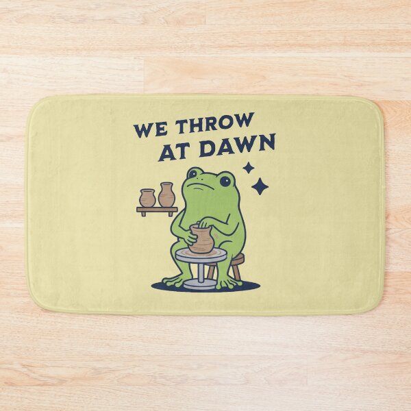 Item preview, We Throw At Dawn Funny Frog Pottery Artist designed and sold by d247.