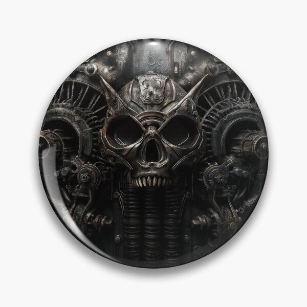 Item preview, Skull Metallic Industrial Relief Sculpture A1 designed and sold by CrumbBumStudio.