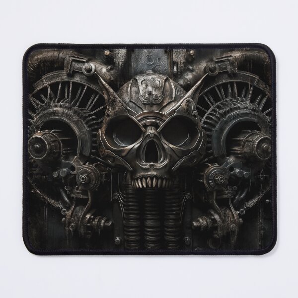 Item preview, Skull Metallic Industrial Relief Sculpture A1 designed and sold by CrumbBumStudio.
