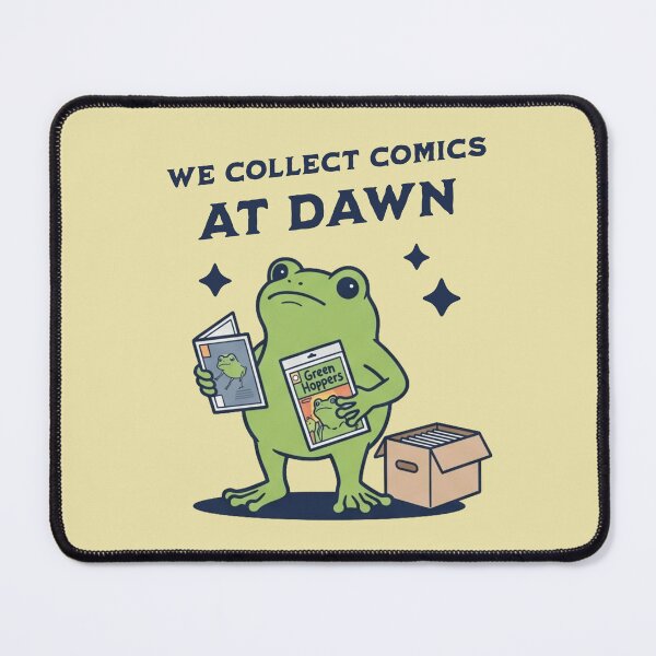 Item preview, We Collect Comics At Dawn Frog Comic Book Lover designed and sold by d247.