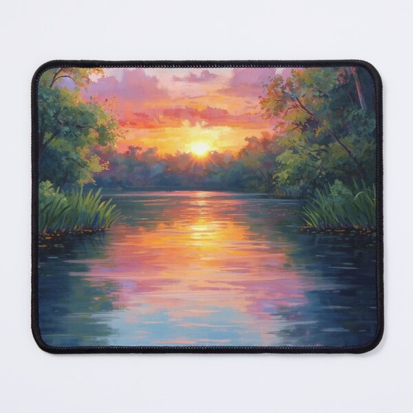 Item preview, Pink Sunrise River Art designed and sold by SeaStarAlex.