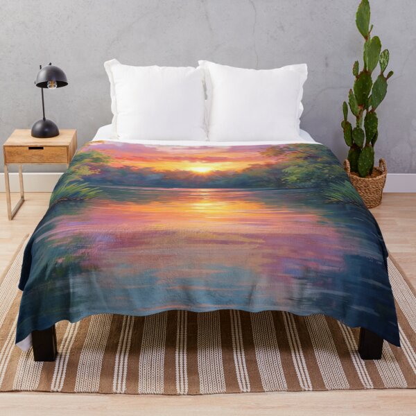 Item preview, Pink Sunrise River Art designed and sold by SeaStarAlex.