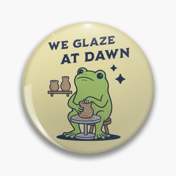 Item preview, We Glaze At Dawn Funny Frog Pottery Pun designed and sold by d247.