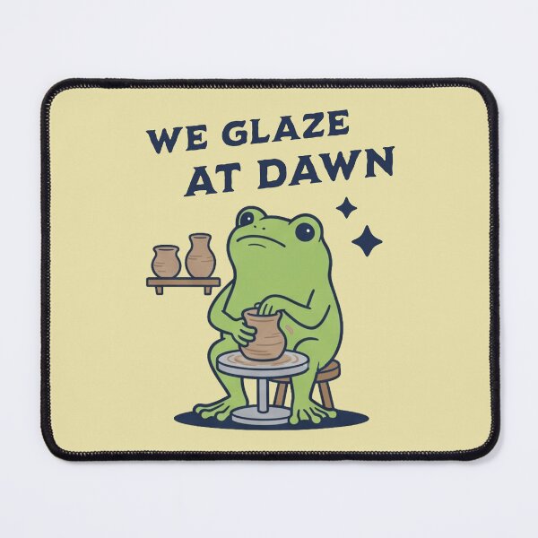 Item preview, We Glaze At Dawn Funny Frog Pottery Pun designed and sold by d247.