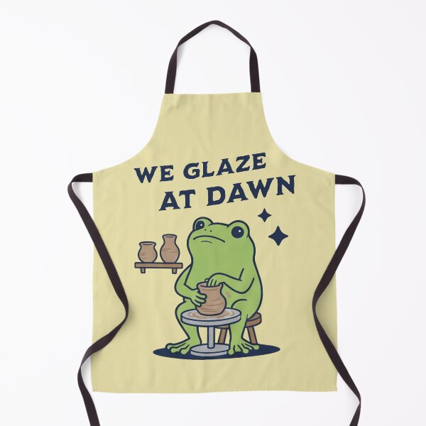 Item preview, We Glaze At Dawn Funny Frog Pottery Pun designed and sold by d247.