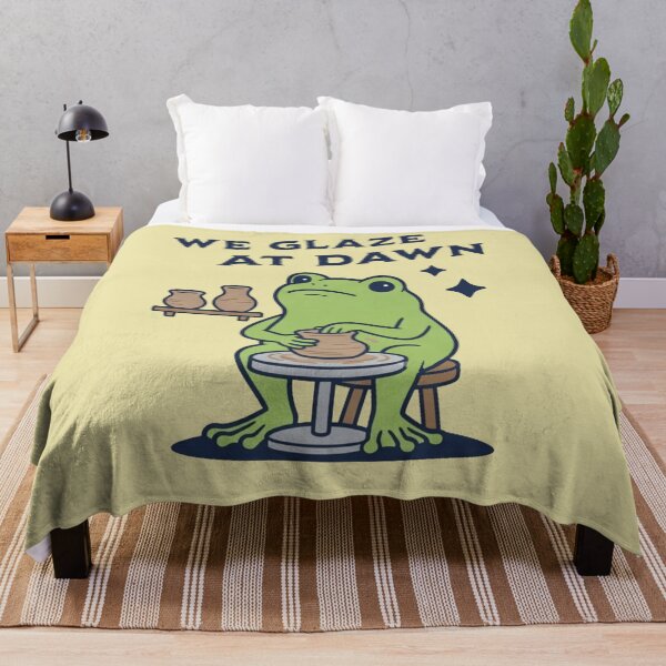 Item preview, We Glaze At Dawn Funny Frog Pottery Pun designed and sold by d247.