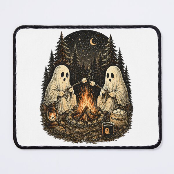 Item preview, Cute Ghost Campfire – Cozy Halloween Camping Ghosts Roasting Marshmallows Vintage T-Shirt designed and sold by HectorStore11.