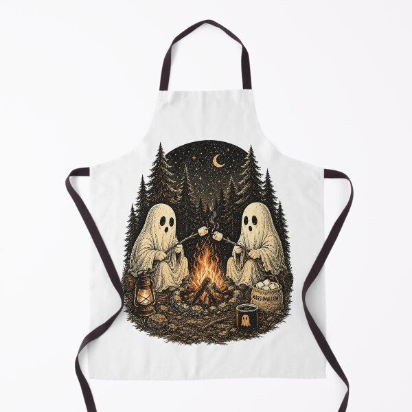 Item preview, Cute Ghost Campfire – Cozy Halloween Camping Ghosts Roasting Marshmallows Vintage T-Shirt designed and sold by HectorStore11.