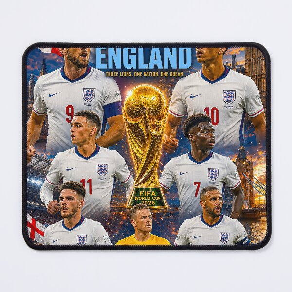 Item preview, 2026 FIFA WORLD CUP - ENGLAND - Three Lions Roar for Glory designed and sold by DBM Photo Art 1.