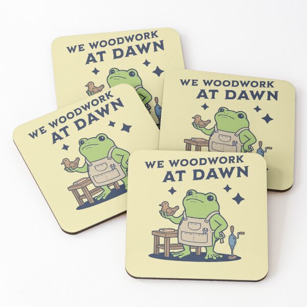Item preview, We Woodwork At Dawn Frog Woodworker Carpenter designed and sold by d247.