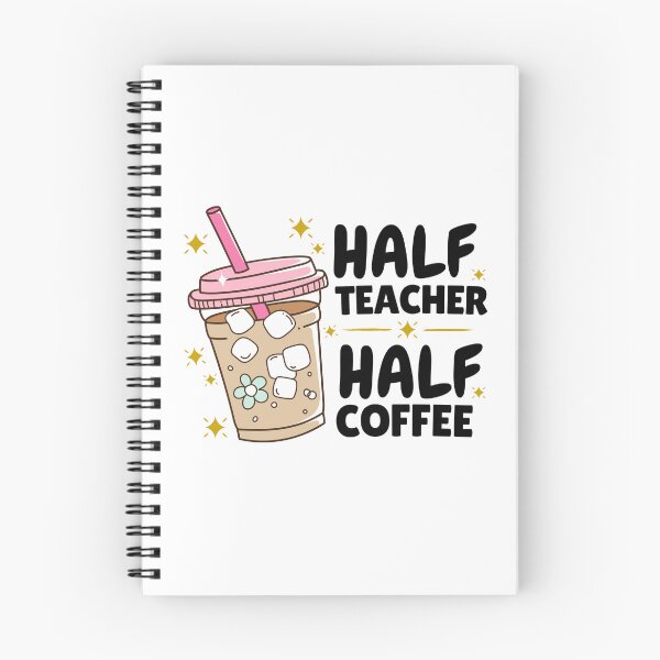 Item preview, Half Teacher Half Coffee Funny School Life Caffeine Lover Tee designed and sold by Pansilu Designs.