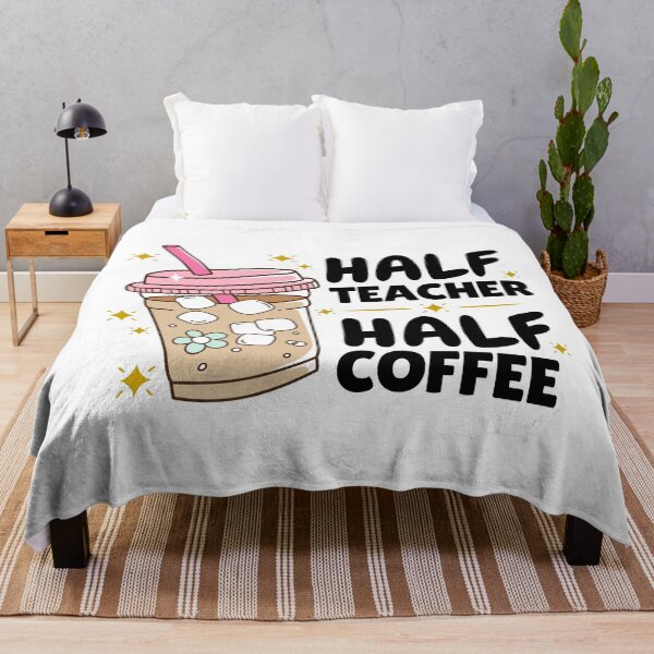 Item preview, Half Teacher Half Coffee Funny School Life Caffeine Lover Tee designed and sold by Pansilu Designs.