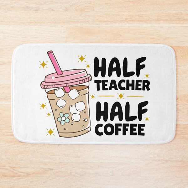 Item preview, Half Teacher Half Coffee Funny School Life Caffeine Lover Tee designed and sold by Pansilu Designs.