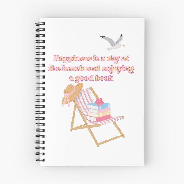 Item preview, Happiness is a day at the beach and enjoying a good book designed and sold by MochaBookClub.
