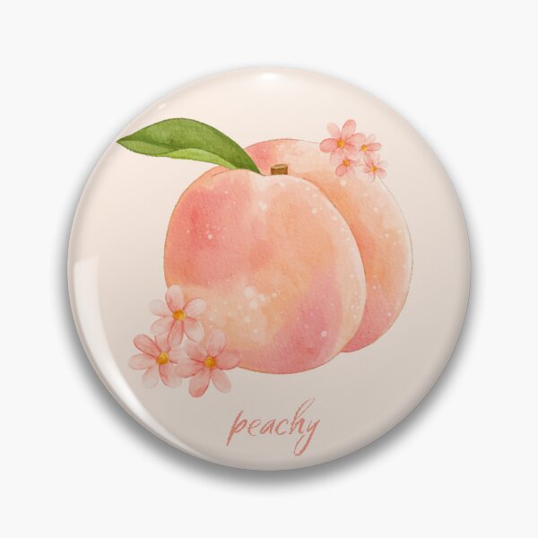 Item preview, Spring Summer Peach Fruit Floral Design, Pastel Watercolor Food Decor & Stationery designed and sold by SpringTeaDesigns.