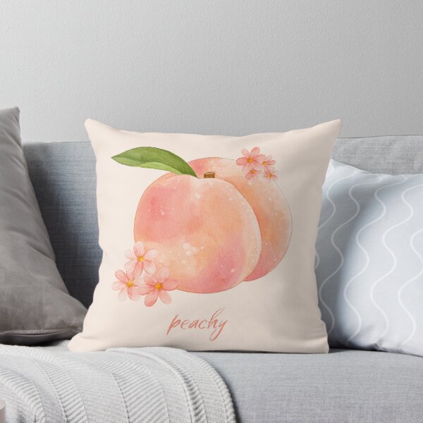 Item preview, Spring Summer Peach Fruit Floral Design, Pastel Watercolor Food Decor & Stationery designed and sold by SpringTeaDesigns.