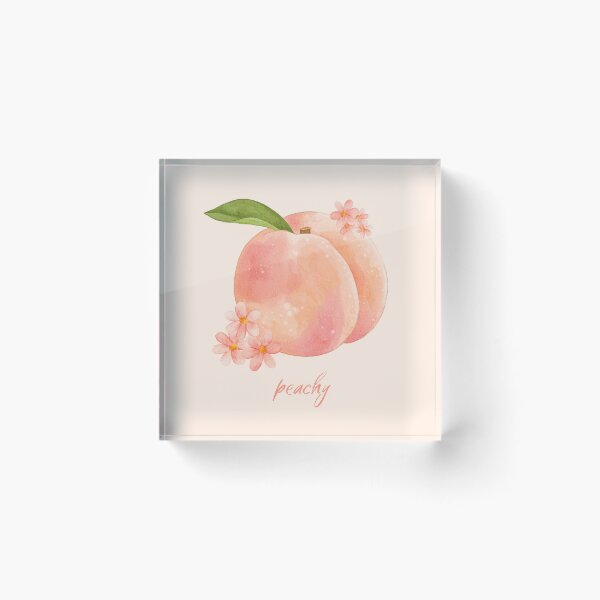 Item preview, Spring Summer Peach Fruit Floral Design, Pastel Watercolor Food Decor & Stationery designed and sold by SpringTeaDesigns.