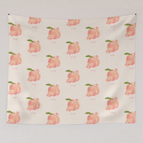 Item preview, Spring Summer Peach Fruit Floral Design, Pastel Watercolor Food Decor & Stationery designed and sold by SpringTeaDesigns.