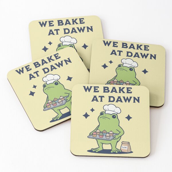 Item preview, We Bake At Dawn Frog Baker Cupcake Lover designed and sold by d247.