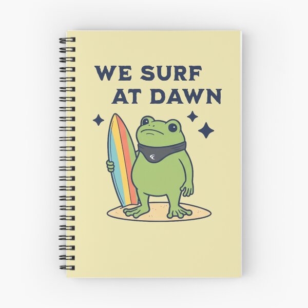 Item preview, We Surf At Dawn Frog Surfer Morning Beach designed and sold by d247.