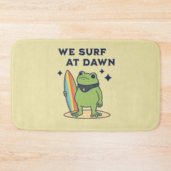 Item preview, We Surf At Dawn Frog Surfer Morning Beach designed and sold by d247.