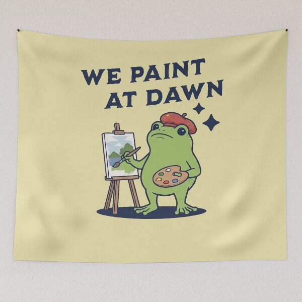 Item preview, We Paint At Dawn Frog Artist Painter designed and sold by d247.