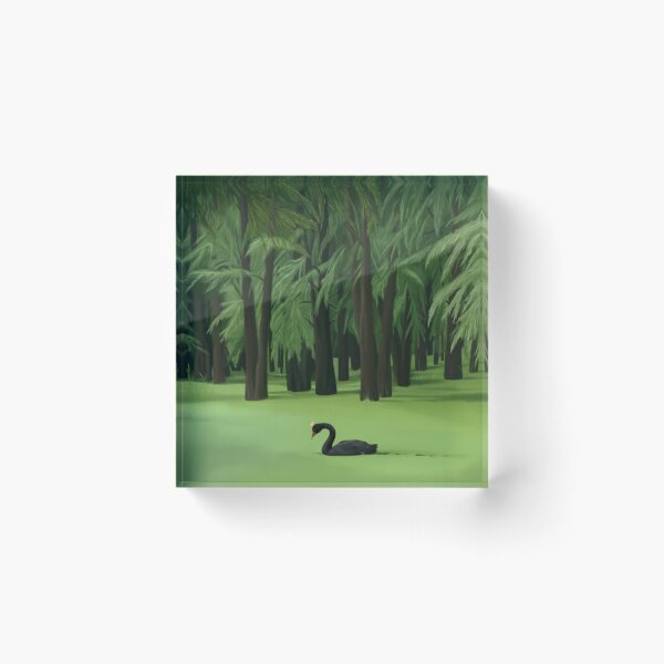 Item preview, Black Swan In Green Lake And Forest designed and sold by zmp-art.