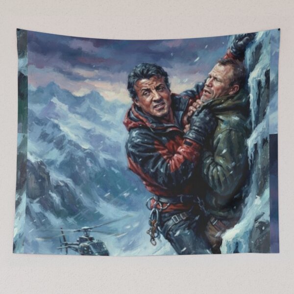 Item preview, Cliffhanger Retro Survival Action Thriller Adventure Tribute Art Poster designed and sold by Art's Diner.