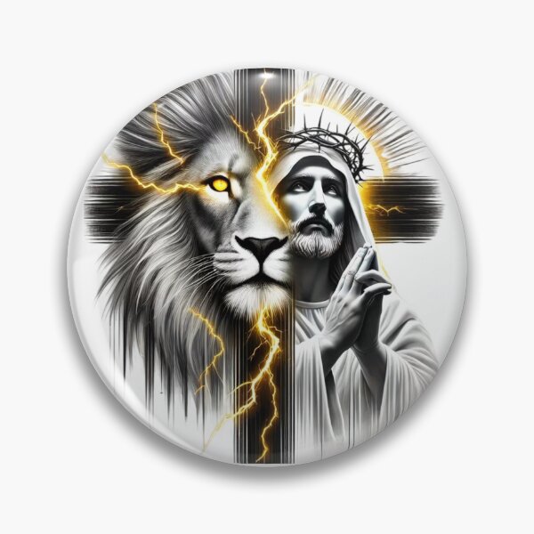 Item preview, Jesus and Lion designed and sold by INKRebelGraphic.
