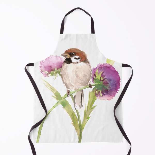Item preview, Sparrow and Purple Flower designed and sold by surenart.