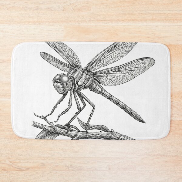 Item preview, Dragonfly - Realistic Minimalistic Black and White designed and sold by Minimalisticaly.