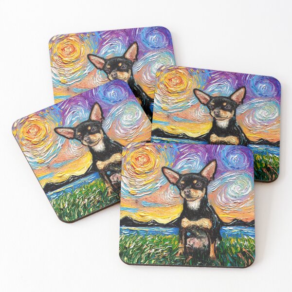 Item preview, Black and Tan Short Hair Chihuahua Night designed and sold by AjaTrier.