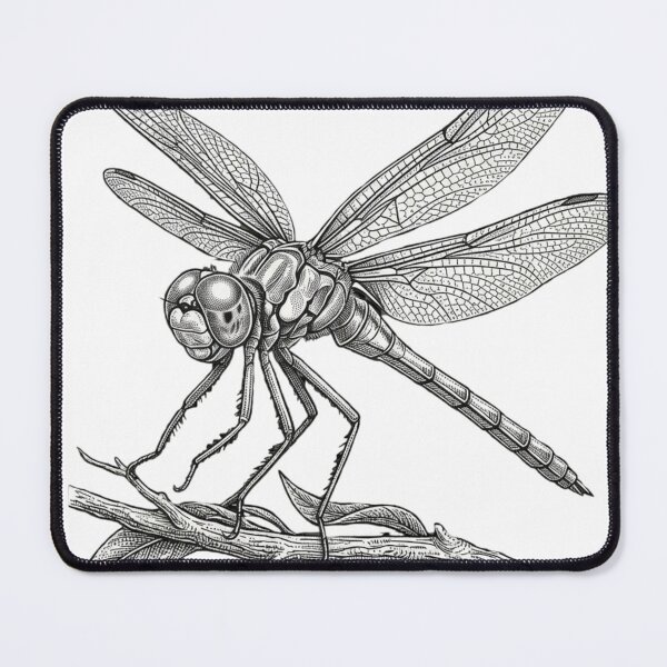 Item preview, Dragonfly - Realistic Minimalistic Black and White designed and sold by Minimalisticaly.