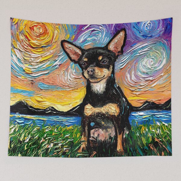 Item preview, Black and Tan Short Hair Chihuahua Night designed and sold by AjaTrier.