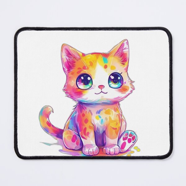 Item preview, Vivid Kawaii Cat Lover in a Bright, Saturated Illustration designed and sold by Shadow-Stone.