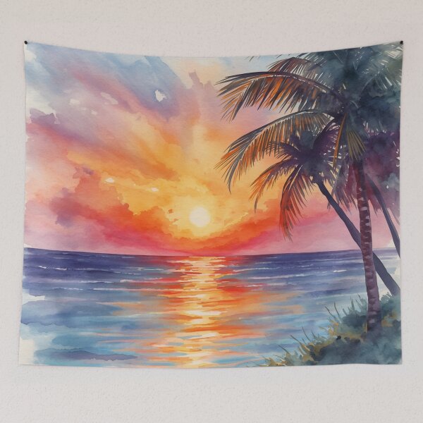 Item preview, Tropical Beach Sunrise Sunset designed and sold by SeaStarAlex.