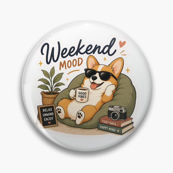 Item preview, Corgi Weekend Vibes designed and sold by NeoSakura.