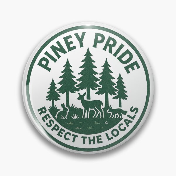 Item preview, Piney Pride Pine Barrens New Jersey Forest & Pine Trees with Deer Respect the Locals designed and sold by NeedleCompass.