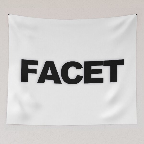 Item preview, FACET — Black Minimal Bold Type Statement designed and sold by WORDPAUSE.