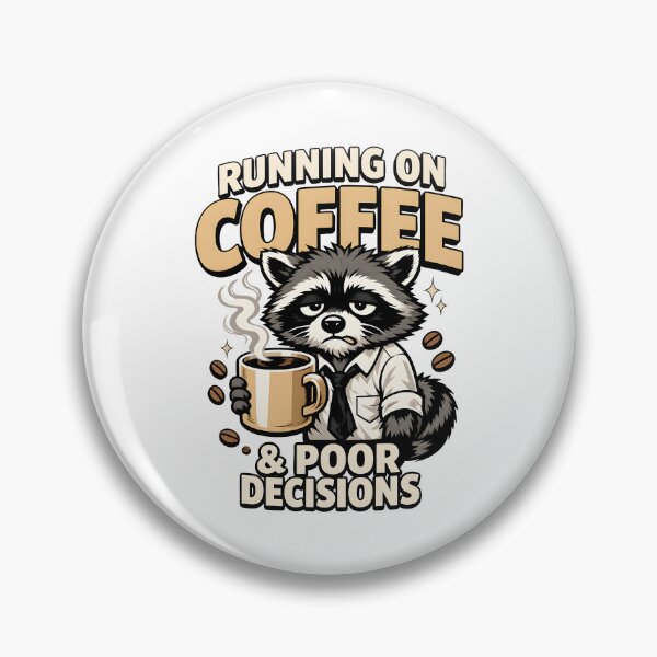 Item preview, Running On Coffee and Poor Decisions Raccoon designed and sold by yobochart.