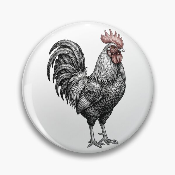 Item preview, Rooster - Realistic Minimalistic Black and white designed and sold by Minimalisticaly.