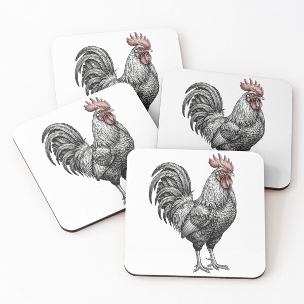 Item preview, Rooster - Realistic Minimalistic Black and white designed and sold by Minimalisticaly.