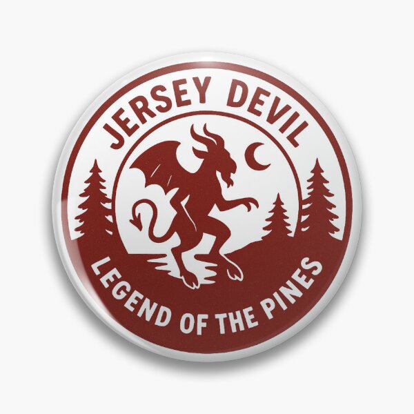 Item preview, Jersey Devil Legend of the Pines Pine Barrens New Jersey Forest Badge designed and sold by NeedleCompass.