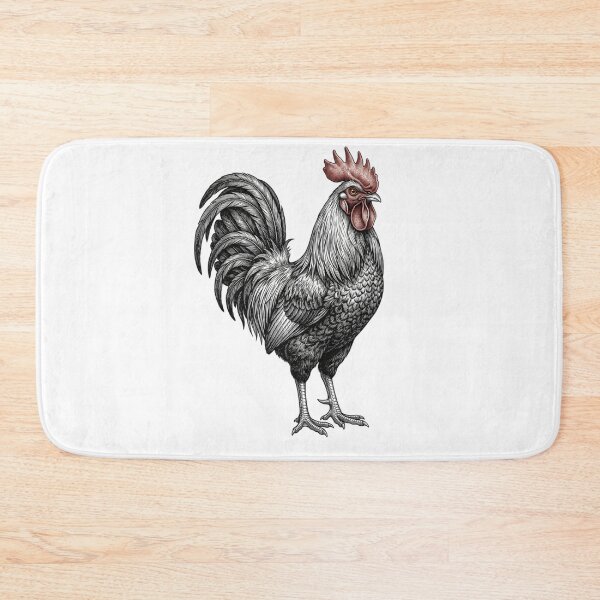 Item preview, Rooster - Realistic Minimalistic Black and white designed and sold by Minimalisticaly.