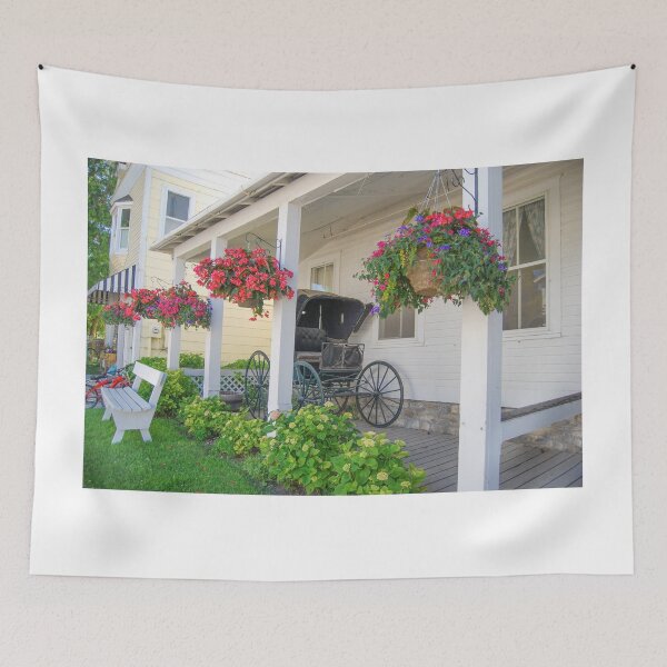 Item preview, Vintage Buggy on Mackinac Island Porch designed and sold by Catherine Sherman.
