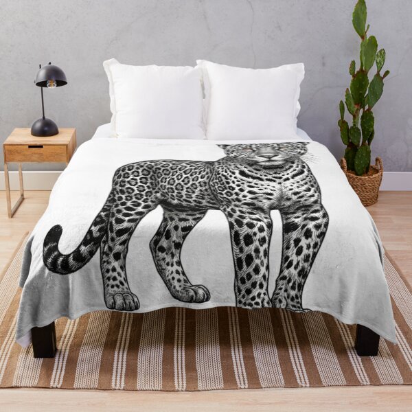 Item preview, Leopard - Realistic Minimalistic Black and White designed and sold by Minimalisticaly.